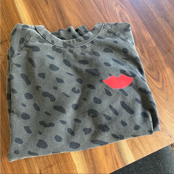 Clare V Gray and Red Women's Sweater - Picture 4 of 7